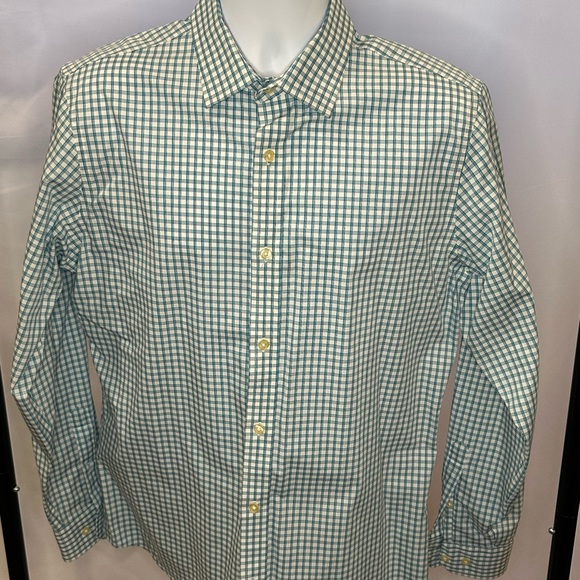 Banana Republic Other - Banana Republic Non-Iron Slim Green Checkered Shirt